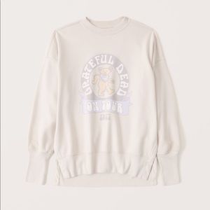 NWT Abercrombie Grateful Dead Split-Hem Tunic Crew Sweatshirt